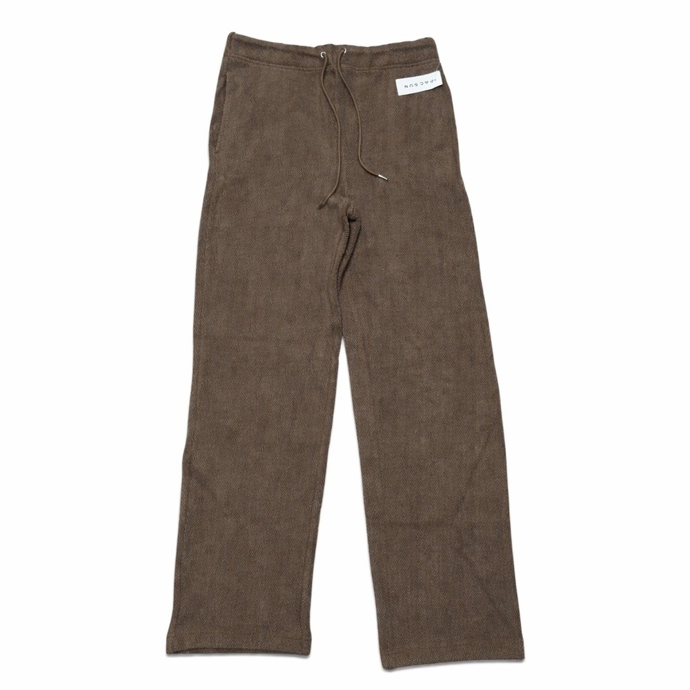 PacSun‎ Baggy Herringbone Knit Pants Taupe Brown Cotton Drawstring Womens S NEW